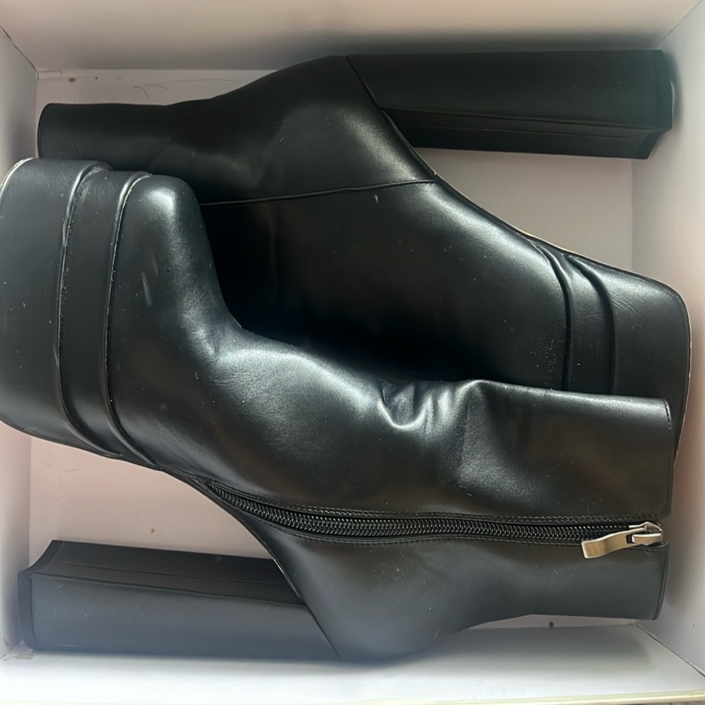 Black Platform Booties